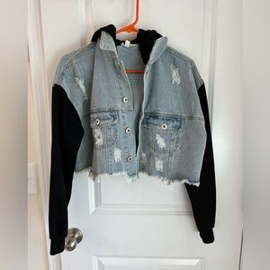 Cropped jean jacket